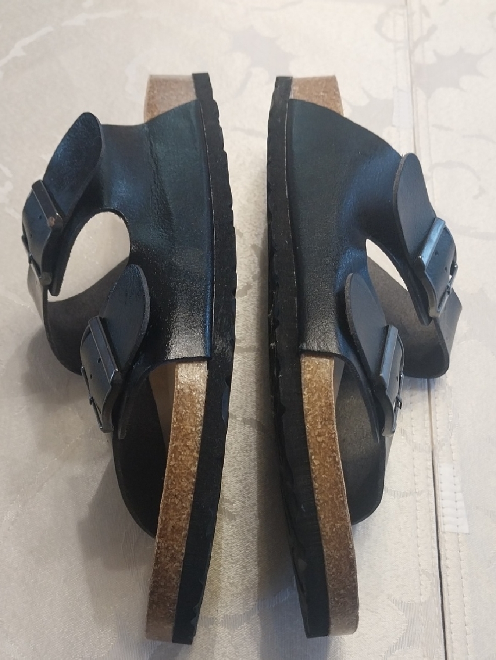 Madden Girl NWOT Brando Slide-on Sandals Size 10 Black Birken-Style Double Strap - Picture 8 of 10